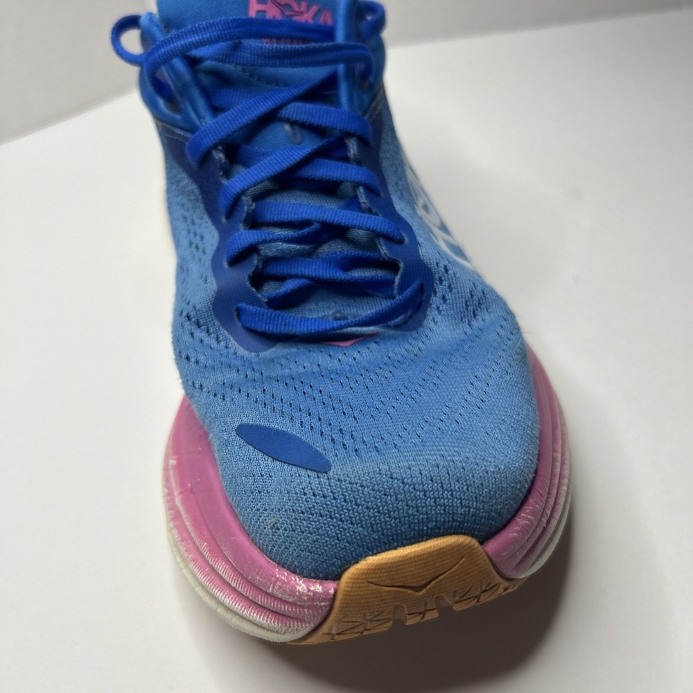 Size 9 B WOMENS Hoka Bondi 8 Coastal Sky Blue Pink - Picture 11 of 16